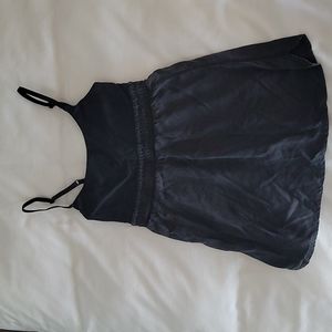 Lululemon Athletica Two Tones Black Workout Tank Size 2 Spaghetti Strap